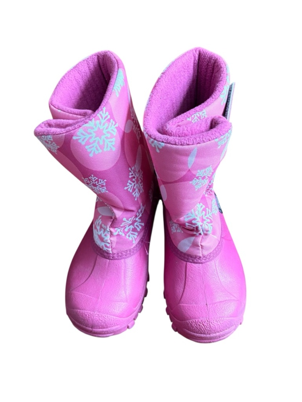 Tundra Pink Snowflake Kids Boots